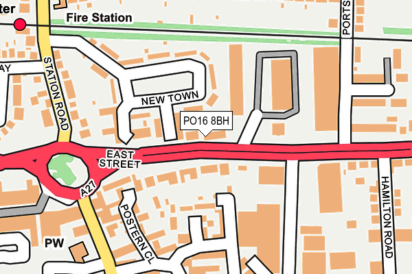 PO16 8BH map - OS OpenMap – Local (Ordnance Survey)