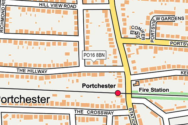 PO16 8BN map - OS OpenMap – Local (Ordnance Survey)