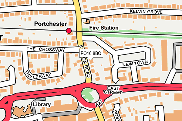 PO16 8BQ map - OS OpenMap – Local (Ordnance Survey)