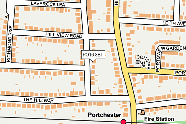 PO16 8BT map - OS OpenMap – Local (Ordnance Survey)