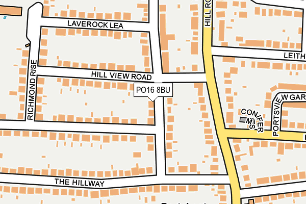 PO16 8BU map - OS OpenMap – Local (Ordnance Survey)