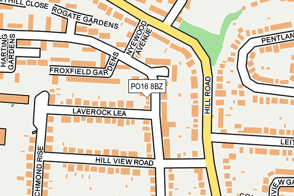 PO16 8BZ map - OS OpenMap – Local (Ordnance Survey)