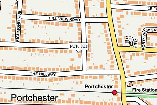 PO16 8DJ map - OS OpenMap – Local (Ordnance Survey)