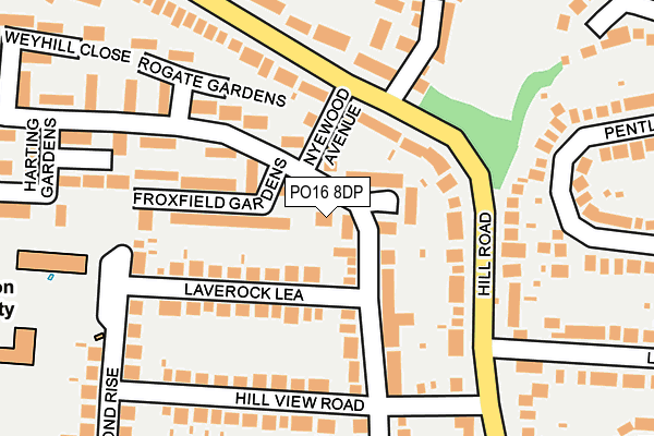 PO16 8DP map - OS OpenMap – Local (Ordnance Survey)