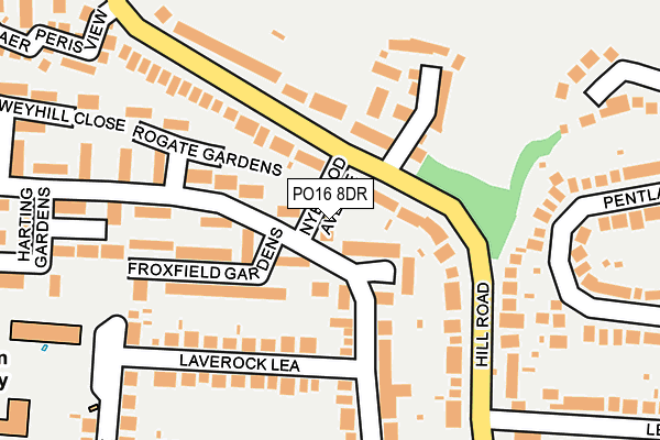 PO16 8DR map - OS OpenMap – Local (Ordnance Survey)