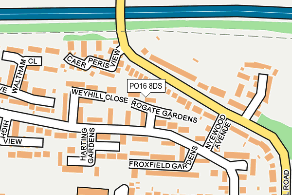 PO16 8DS map - OS OpenMap – Local (Ordnance Survey)