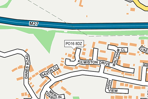 PO16 8DZ map - OS OpenMap – Local (Ordnance Survey)