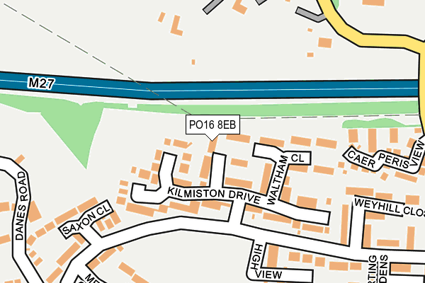 PO16 8EB map - OS OpenMap – Local (Ordnance Survey)