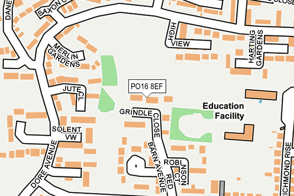 PO16 8EF map - OS OpenMap – Local (Ordnance Survey)