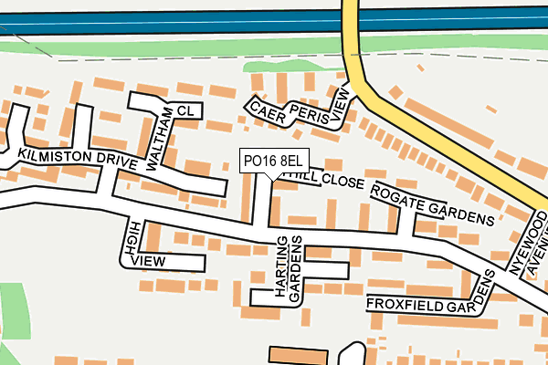PO16 8EL map - OS OpenMap – Local (Ordnance Survey)
