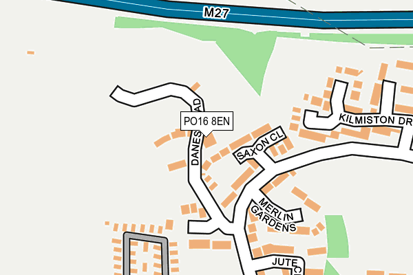 PO16 8EN map - OS OpenMap – Local (Ordnance Survey)