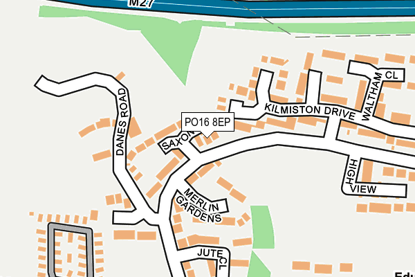 PO16 8EP map - OS OpenMap – Local (Ordnance Survey)