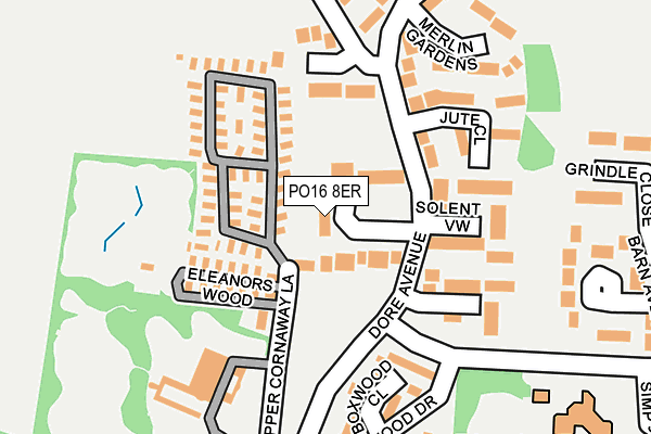 PO16 8ER map - OS OpenMap – Local (Ordnance Survey)