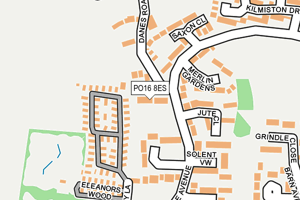 PO16 8ES map - OS OpenMap – Local (Ordnance Survey)