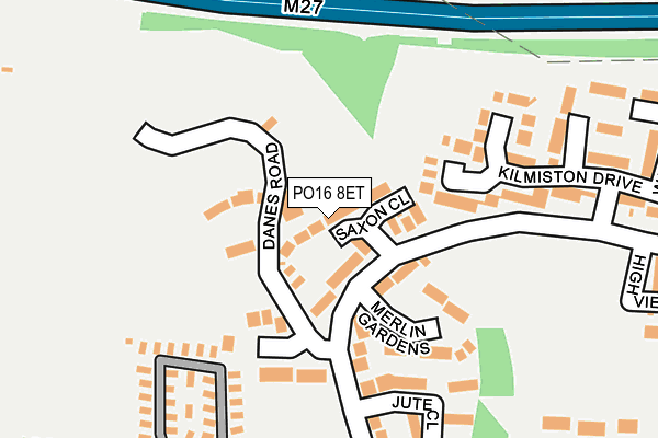 PO16 8ET map - OS OpenMap – Local (Ordnance Survey)
