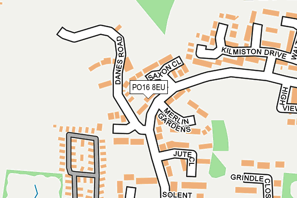 PO16 8EU map - OS OpenMap – Local (Ordnance Survey)