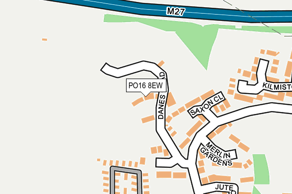 PO16 8EW map - OS OpenMap – Local (Ordnance Survey)