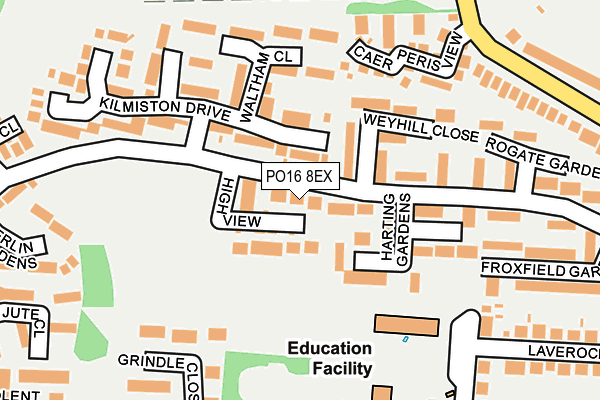 PO16 8EX map - OS OpenMap – Local (Ordnance Survey)