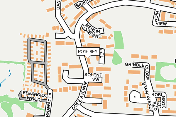 PO16 8EY map - OS OpenMap – Local (Ordnance Survey)