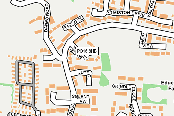 PO16 8HB map - OS OpenMap – Local (Ordnance Survey)