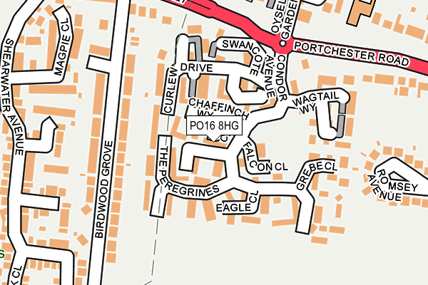 PO16 8HG map - OS OpenMap – Local (Ordnance Survey)