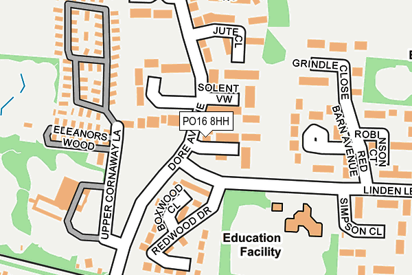 PO16 8HH map - OS OpenMap – Local (Ordnance Survey)