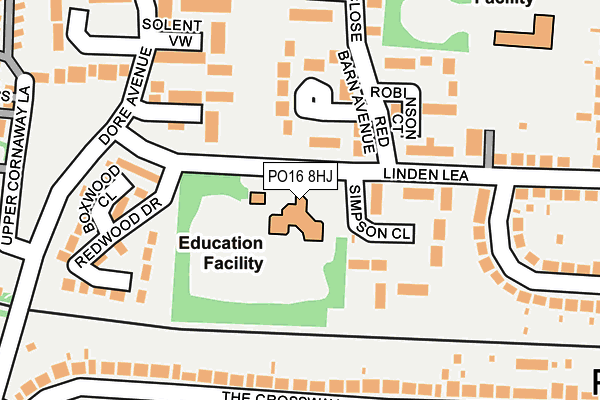 PO16 8HJ map - OS OpenMap – Local (Ordnance Survey)