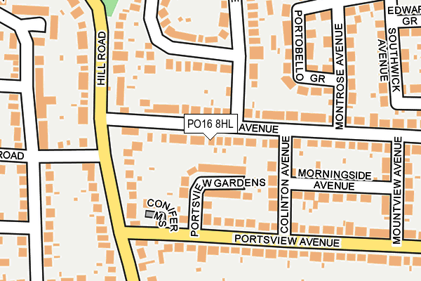 PO16 8HL map - OS OpenMap – Local (Ordnance Survey)