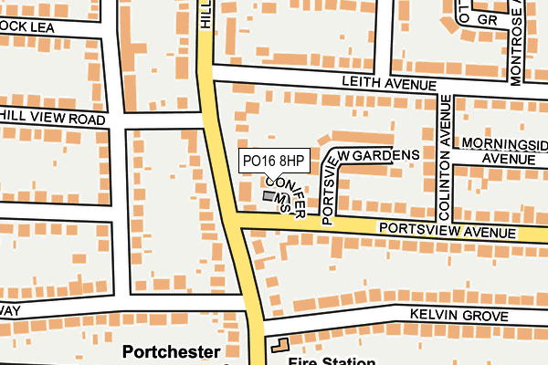 PO16 8HP map - OS OpenMap – Local (Ordnance Survey)