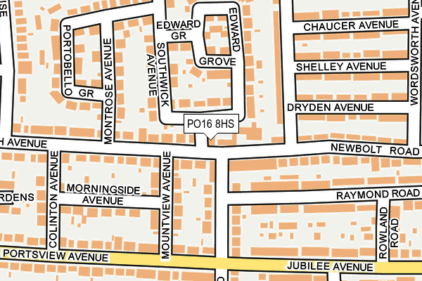 PO16 8HS map - OS OpenMap – Local (Ordnance Survey)