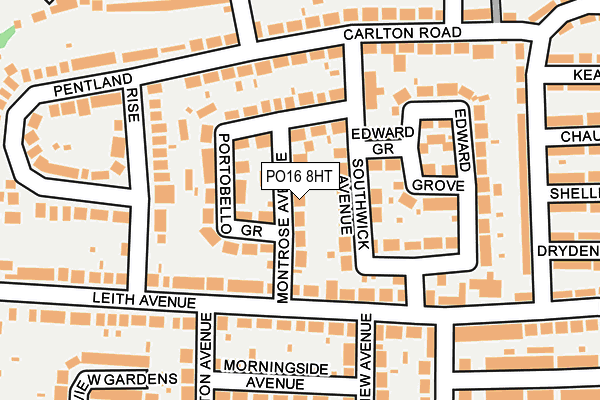 PO16 8HT map - OS OpenMap – Local (Ordnance Survey)