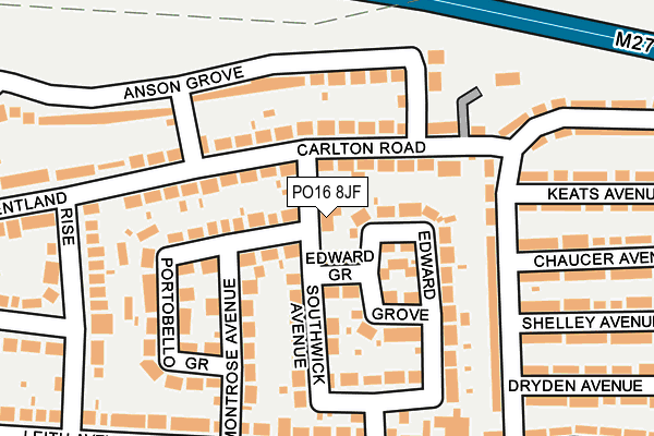 PO16 8JF map - OS OpenMap – Local (Ordnance Survey)