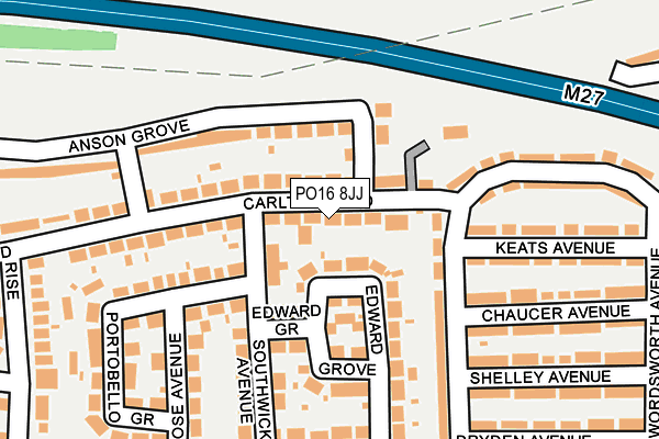 PO16 8JJ map - OS OpenMap – Local (Ordnance Survey)