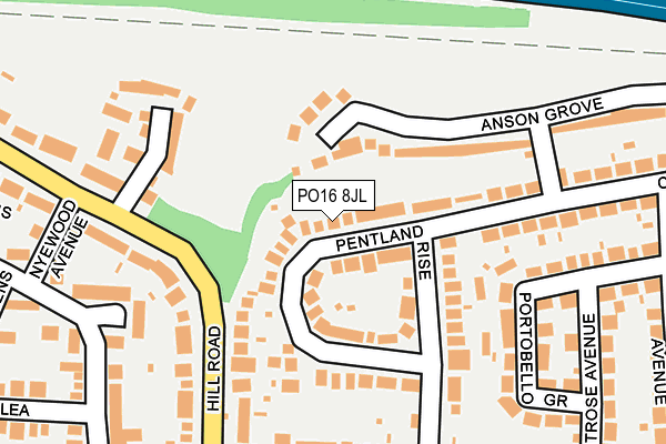 PO16 8JL map - OS OpenMap – Local (Ordnance Survey)