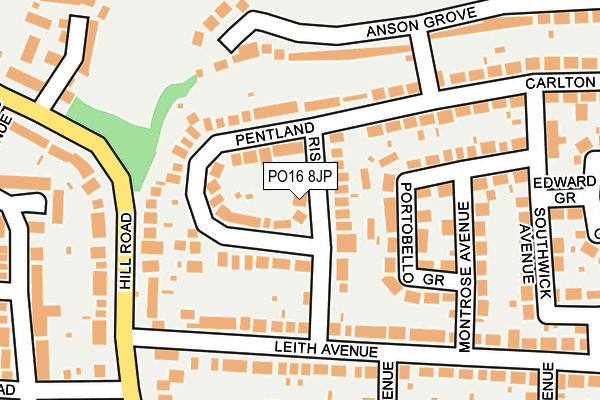 PO16 8JP map - OS OpenMap – Local (Ordnance Survey)