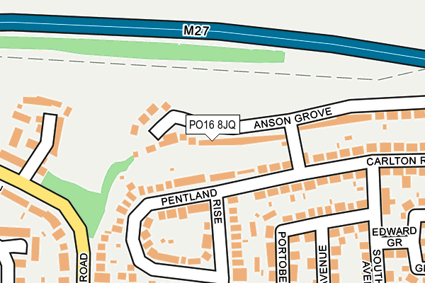 PO16 8JQ map - OS OpenMap – Local (Ordnance Survey)