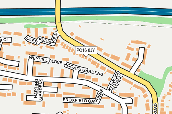PO16 8JY map - OS OpenMap – Local (Ordnance Survey)