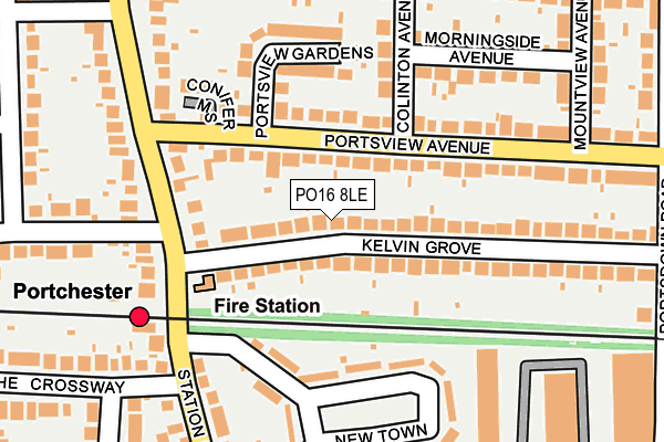 PO16 8LE map - OS OpenMap – Local (Ordnance Survey)
