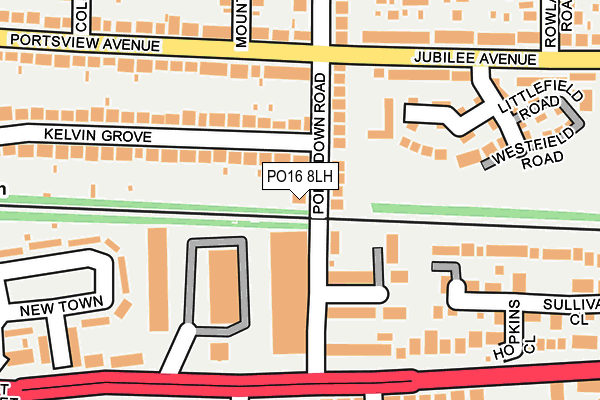 PO16 8LH map - OS OpenMap – Local (Ordnance Survey)