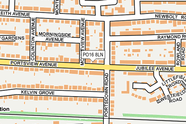 PO16 8LN map - OS OpenMap – Local (Ordnance Survey)
