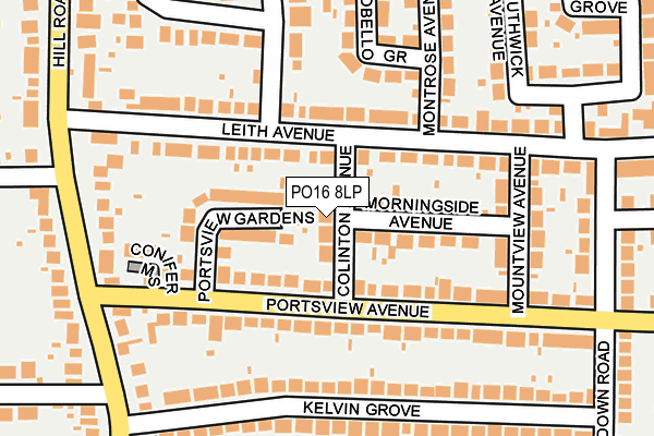 PO16 8LP map - OS OpenMap – Local (Ordnance Survey)