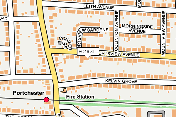 PO16 8LT map - OS OpenMap – Local (Ordnance Survey)