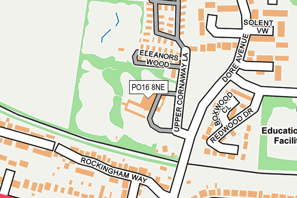 PO16 8NE map - OS OpenMap – Local (Ordnance Survey)