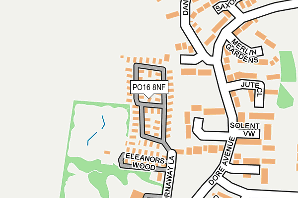 PO16 8NF map - OS OpenMap – Local (Ordnance Survey)