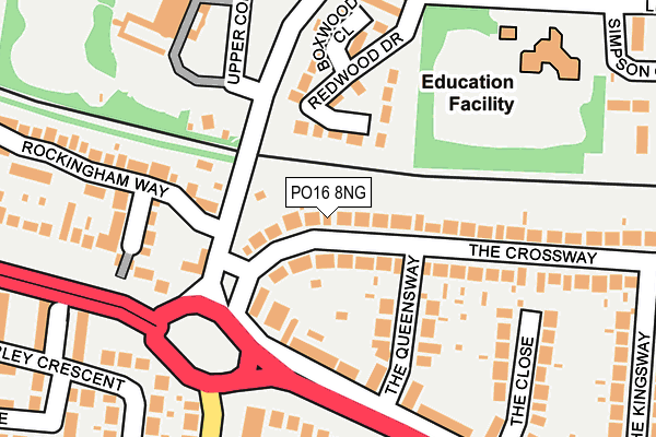 PO16 8NG map - OS OpenMap – Local (Ordnance Survey)