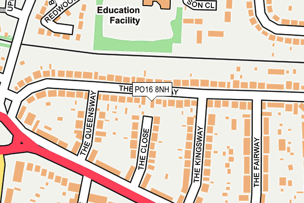 PO16 8NH map - OS OpenMap – Local (Ordnance Survey)