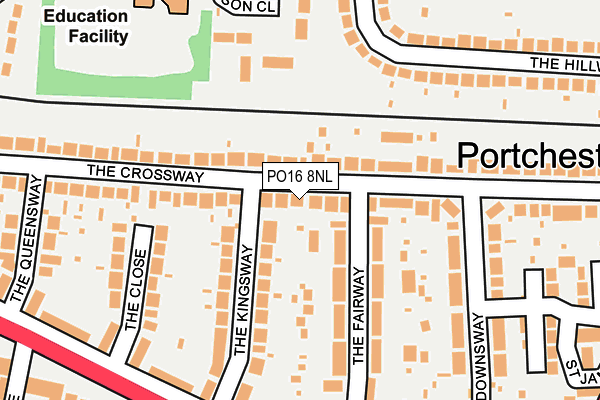 PO16 8NL map - OS OpenMap – Local (Ordnance Survey)