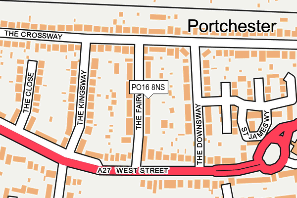 PO16 8NS map - OS OpenMap – Local (Ordnance Survey)