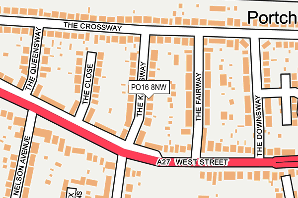 PO16 8NW map - OS OpenMap – Local (Ordnance Survey)