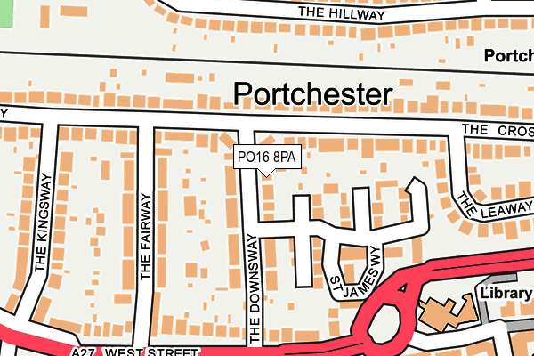 PO16 8PA map - OS OpenMap – Local (Ordnance Survey)